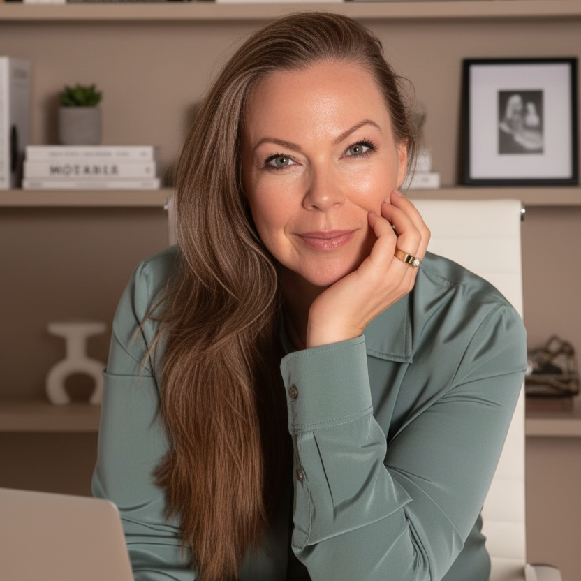 MaBelle Bray, founder and designer of DivideNPac, in her studio.
