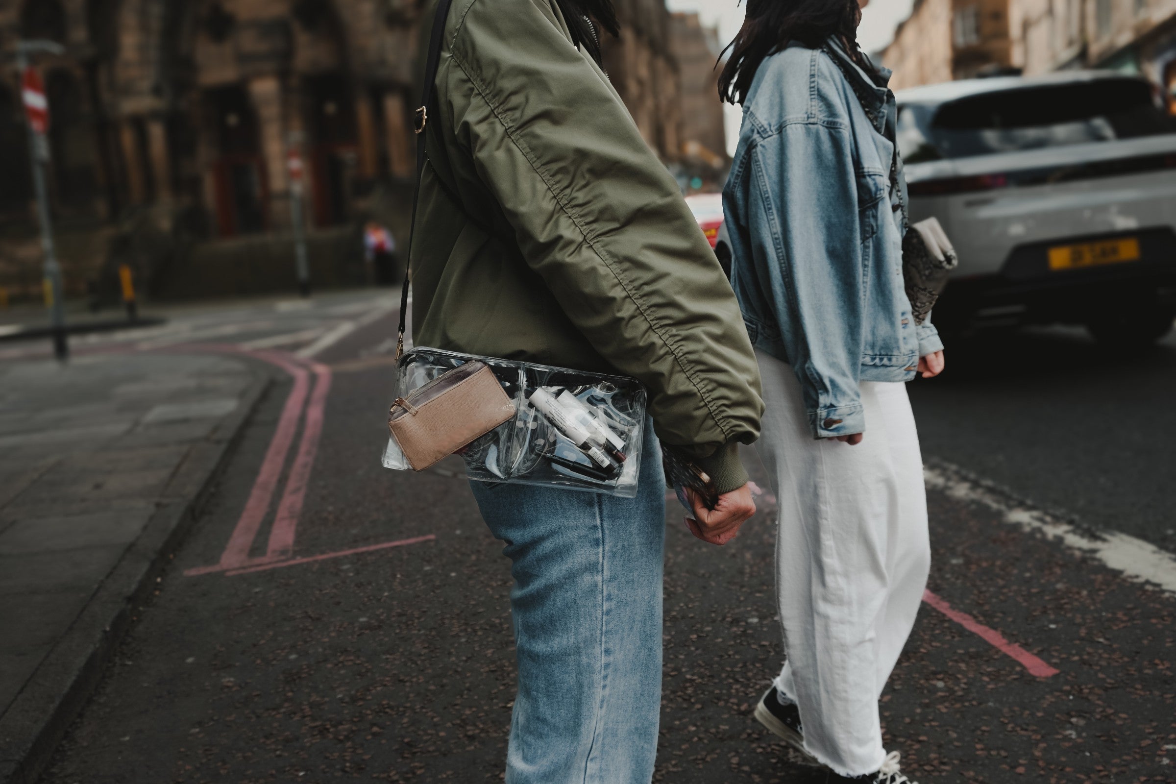 Stadium-approved clear bag TSA-compliant fashion crossbody