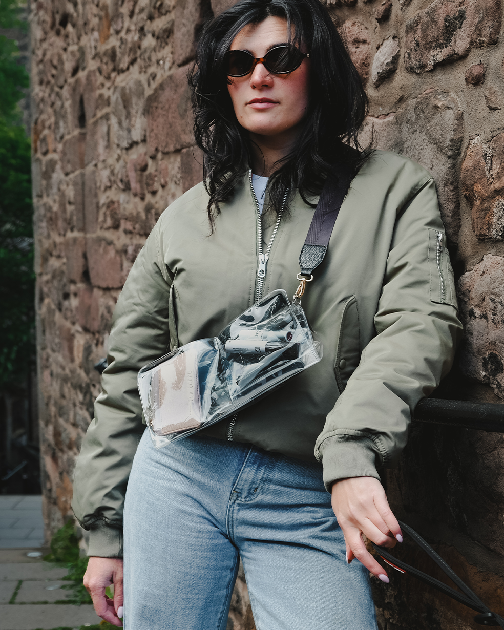 DivideNPac clear stadium bag mobile view TSA-approved organizer