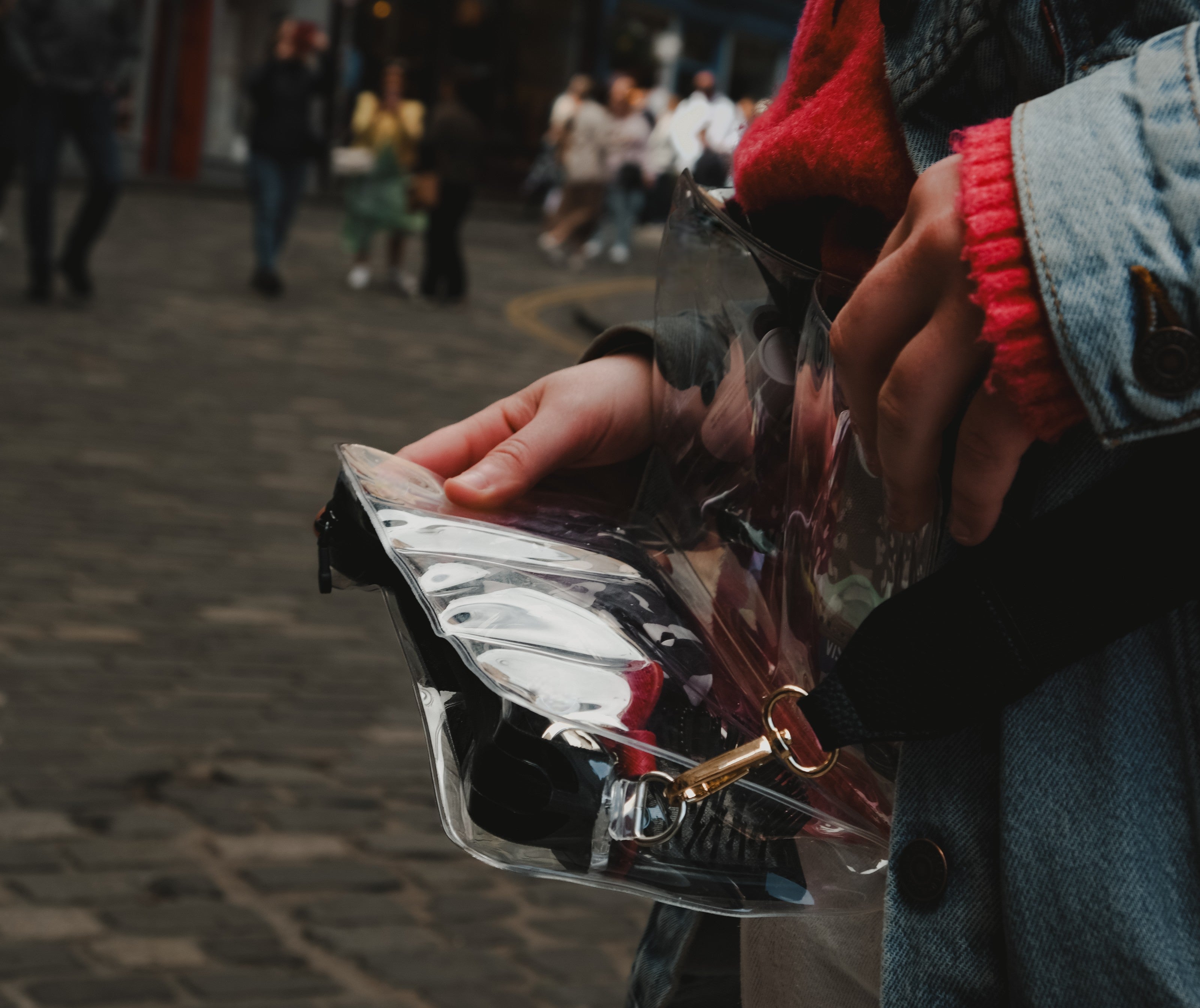 Clear organizer bag with 3 compartments for daily essentials travel organization purse organizer insert